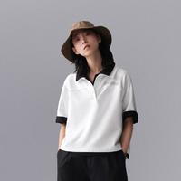 LI-NING 李宁 CF溯短袖POLO衫女士官方正品夏季翻领上衣针织运动服