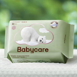 babycare 云朵系列 婴儿小熊加厚棉柔巾 80抽*8包