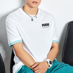 PUMA 彪马 夏季款男装运动服跑步训练健身舒适休闲圆领简约短袖t恤男