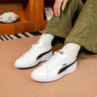 限尺码：PUMA 彪马 Suede Platform Rihana 中性运动板鞋 36521501 白/黑 36