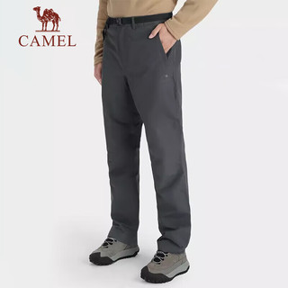 CAMEL 骆驼 户外冲锋裤防水防风保暖长裤徒步登山裤男 A1W246119 墨灰 XXXL