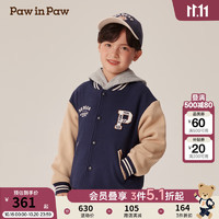 Paw in Paw PawinPaw卡通小熊童装2024年秋冬男女大小童针织夹克 Navy藏青色/59 160cm