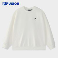 FILA 斐乐 FUSION斐乐潮牌男子套头卫衣2024冬季新款时尚宽松针织上衣