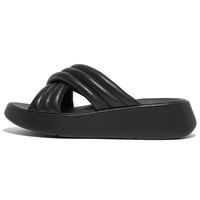 FitFlop 飞适福凉拖女F-MODE轻盈舒适软垫皮质厚底交叉云朵拖GJ5