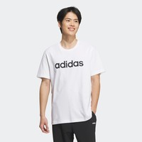 adidas 阿迪达斯 休闲简约纯棉上衣圆领短袖T恤男装adidas阿迪达斯官方轻运动