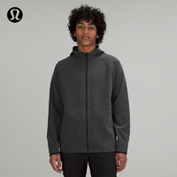 lululemon丨GridLiner 男士抓绒拉链连帽衫 LM3CZ4S 杂色黑 S