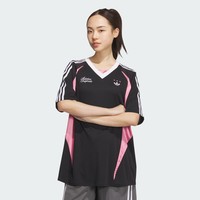 adidas 阿迪达斯 宽松运动上衣V领短袖T恤女装adidas阿迪达斯官方outlets三叶草