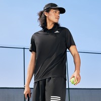 adidas 阿迪达斯 速干舒适网球运动翻领短袖POLO衫男装adidas阿迪达斯官方outlets