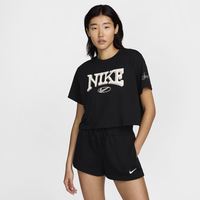 NIKE 耐克 官方女子宽松短袖短款T恤纯棉耐克勾印花轻便柔软FZ2856