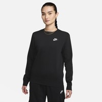 NIKE 耐克 官方女子薄绒运动衫圆领卫衣针织休闲叠搭刺绣柔软DQ5474