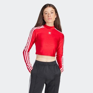 adidas 阿迪达斯 adicolor复古穿搭短款运动上衣长袖T恤女装adidas阿迪达斯三叶草