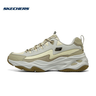 SKECHERS 斯凯奇 奶茶熊 秋季男款闪电熊猫鞋防滑休闲运动鞋 894286-BRMT棕色/多彩色 41