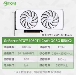 MAXSUN 铭瑄 RTX4060Ti iCraft OC8G 瑷珈