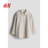H&M童装男童2024秋季新款棉质衬衫1231064