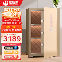 WEIDUNSI 威盾斯 保险柜家用办公指纹解锁密码 平面指纹密码面板 防钻猛钢柜体AE65-H8