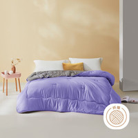 LOVO 乐蜗家纺 撞色德绒春秋被 紫色 200*230cm