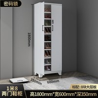 铁豹 钢制鞋柜门口走廊门外楼道带锁防晒防水家用大容量多层铁艺金属 高1800*宽600*深350-密码锁 包安装