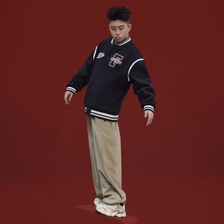 FILA 斐乐 男装FUSION系列运动裤男士时尚宽松休闲日常百搭梭织长裤