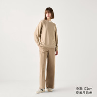 UNIQLO 优衣库 女装柔软针织摇粒绒圆领套头衫 UQ470143000