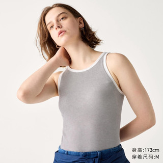 UNIQLO 优衣库 女士HEATTECH罗纹Bra背心 UQ473314