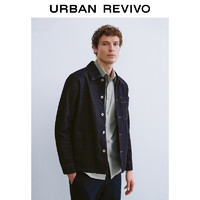 URBAN REVIVO UR2024冬季新款男装经典复古休闲百搭翻领牛仔外套UMU840051