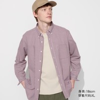 UNIQLO 优衣库 男士长绒棉格子衬衫 UQ472535