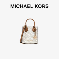 移动端、京东百亿补贴：MICHAEL KORS 迈克·科尔斯 MK女包MERCER老花单肩手提斜挎包风琴包 超小号 香草色/棕