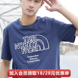 THE NORTH FACE 北面 短袖男女款24龙年春夏新款户外情侣休闲印花纯棉圆领T恤