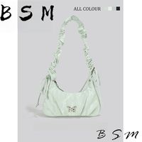 百亿补贴：BEN SHERMAN BSM腋下包包女大容量新款时尚小众单肩斜挎包休闲爆款女士褶皱包