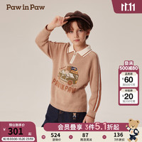 Paw in Paw PawinPaw卡通小熊童装2024年秋冬男童一般毛衣 D/Beige深米色/37 160cm