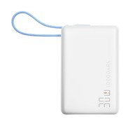 PLUS会员：京东京造 超能mini LP-1085B01 移动电源 10000mAh 海盐白