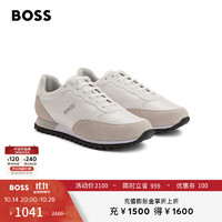 BOSS（服装） BOSS 男士混合材质立体徽标跑步运动鞋