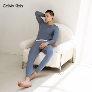 Calvin Klein【热引力】CK内衣24秋冬男士单向导湿舒暖内衣长裤套装 男士套装-5BX-陶瓷蓝 L+L