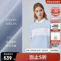 Munsingwear 万星威 女士春夏高尔夫时尚拼色短袖翻领PoloT恤 M710 M