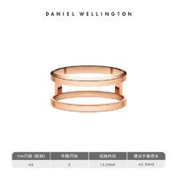 Daniel Wellington DanielWellington）dw戒指饰品简约玫瑰金男女对戒双环情侣指环尺寸：16（中国码）DW00400118