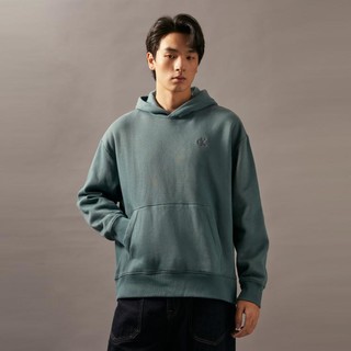 卡尔文·克莱恩 Calvin Klein CK Jeans秋冬男士经典休闲简约刺绣抓绒连帽套头卫衣40HM256