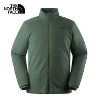 今日必买：THE NORTH FACE 北面 棉服男户外防风保暖立领夹棉外套5B2M 绿色/NYC S