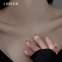 百亿补贴：Lnieer 999纯银五瓣太阳花朵项链女轻奢小众锁骨链七夕礼物送女友