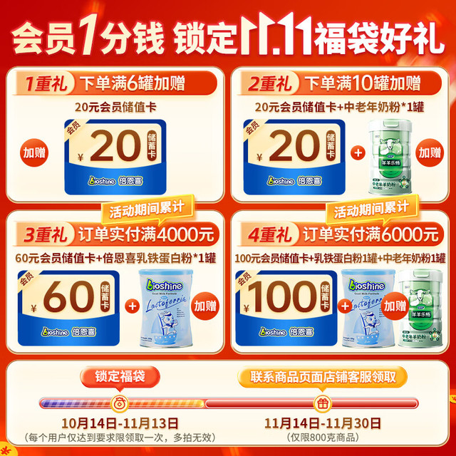 Bioshine 倍恩喜 11.11超值福袋（链接详情可咨询客服，单拍无效，下单概不退换）