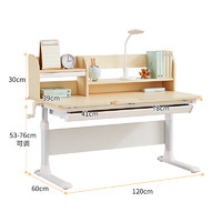 Totguard 护童 儿童学习桌椅实木可升降调节写字书桌120cm书桌学生学习桌简约 HT-412_新实木+CG21椅_红