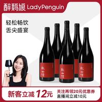 LADY PENGUIN 醉鹅娘 酿山楂果酒女士低度小甜酒微醺少女酒夏日开胃解腻750ml*6