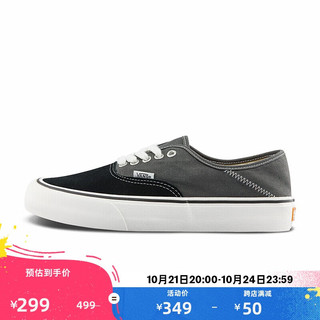 VANS 范斯 官方 Authentic VR3椰子灰芝麻糊拼色板鞋 黑色 37