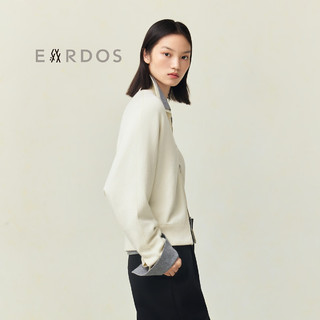 ERDOS【刘雯联名系列】LIUWEN×ERDOS  精纺翻领双提混绒针织开衫外套