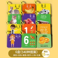 Y•S•R 奕思瑞 宝宝早教认知卡片婴幼儿玩具0-1-3岁动物数字卡片看图识物启蒙书 全方位早教（540种图案）