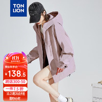 TONLION 唐狮 女连帽撞色工装外套