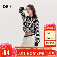 Semir 森马 女士刺绣宽松POLO衫 101523115006