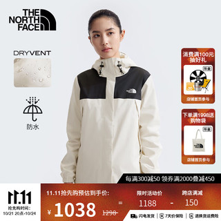 THE NORTH FACE 北面 女ANTORA冲锋衣双重防水透湿连帽舒适24秋季上新|5K2X ROU/米白色