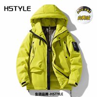 百亿补贴：HSTYLE 韩都衣舍 集团联名冬季白鸭绒工装羽绒服男宽松加厚保暖潮面包服外套