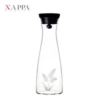 NAPPA 耐热玻璃水壶 防爆冷水壶 家用高品质饮料果汁花茶壶 CRU系列 1.2L