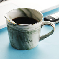 The favorite coffee 美喜啡 马克杯ins粉色男女大理石纹陶瓷杯子 北欧情侣水杯小奢华咖啡杯勺